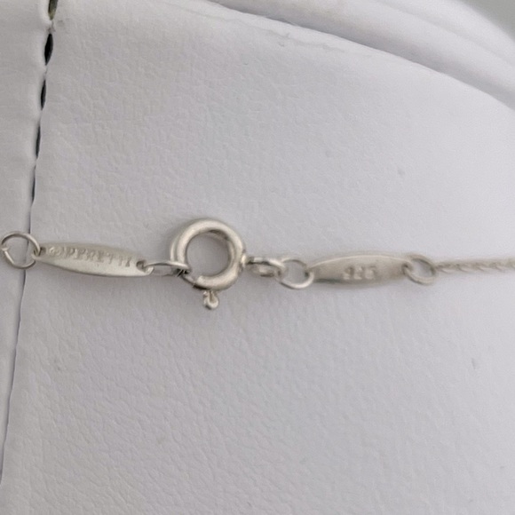 Tiffany & Co. Elsa Peretti Small Diamond Cross Pendant Necklace Silver 925 - Picture 6 of 8